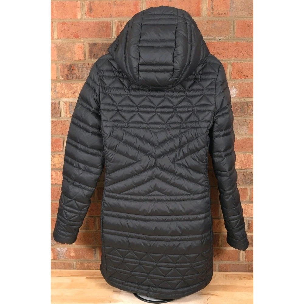 The North Face Karokora 550 Hooded Down Parka Jacket Womens M Black Full Zip - Picture 4 of 11
